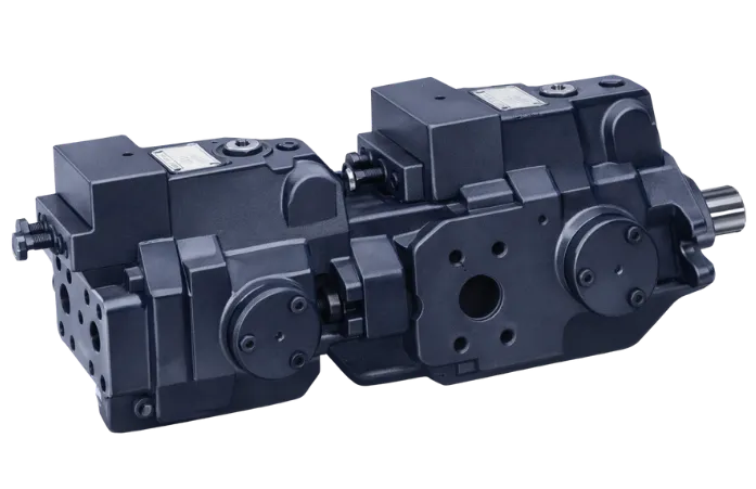 Bomba de pistón de desplazamiento variable de la serie 'A', tipo bomba doble con compensador de presión.