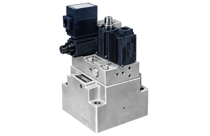 Válvula de control de flujo y check electrohidráulica proporcional serie EHFBG de Yuken