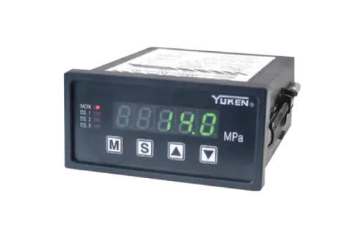 Sistema de control de ahorro de energía Yuken SERIE AMC-IV-2-10, que incluye controlador, sensor de presión e inversor para unidades hidráulicas.