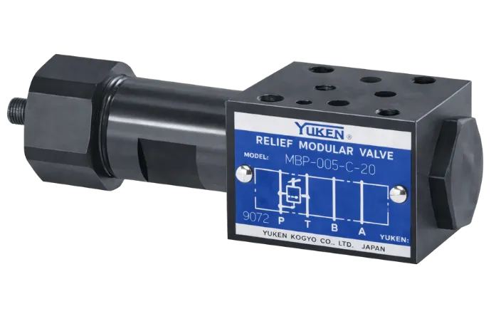Válvulas modulares Yuken de la serie 005 y 007 para control hidráulico preciso y eficiente, ideales para aplicaciones industriales compactas.