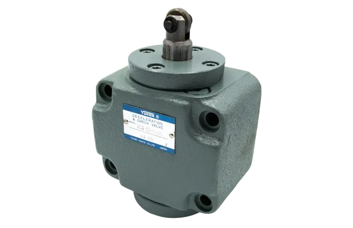 Válvulas de control de flujo de la serie ZT y ZCT de Yuken, que permiten ajustar el caudal de manera continua.